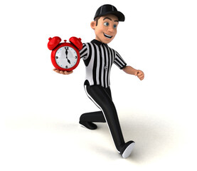 Fun 3D Illustration of an american Referee