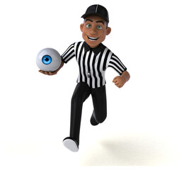 Fun 3D Illustration of an american Referee