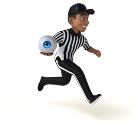 Fun 3D Illustration of an american Referee