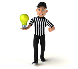 Fun 3D Illustration of an american Referee