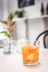 Cocktail drink in restaurant setting