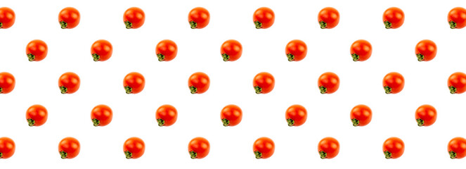 Tomato on white background seamless pattern