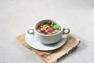 Wedang Ronde, an Javanese traditional dessert made of glutinous rice flour filled with peanut in ginger syrup