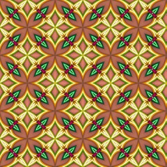 colorful symmetrical repeating patterns for textiles, ceramic tiles, wallpapers and designs. seamless image.