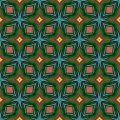 colorful symmetrical repeating patterns for textiles, ceramic tiles, wallpapers and designs. seamless image.