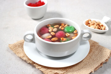 Wedang Ronde, an Javanese traditional dessert made of glutinous rice flour filled with peanut in ginger syrup