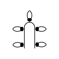 Christmas Lamp Icon Vector Flat Background