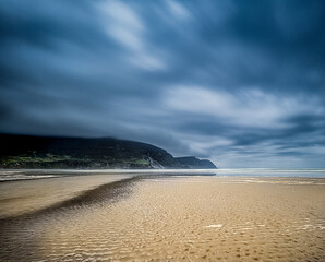 Beach on Achill Island,  Co Mayo, Rep of Ireland in the morning.