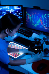 Illustration from research for genomic medicine or gene therapy.