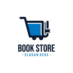 Book Store Logo Design Template. Vector illustration