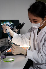 Illustration from research for genomic medicine or gene therapy.