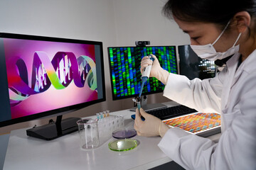 Illustration from research for genomic medicine or gene therapy.