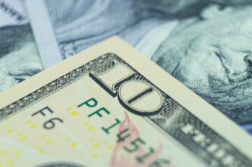 10 ten American dollars. U.S. National Bank banknote