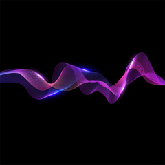 Vector abstract background with dynamic waves