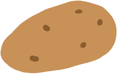 じゃがいもメークイン　イラストシンプルYellow Potato
