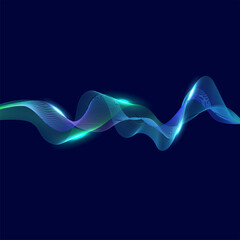 Vector abstract background with dynamic waves