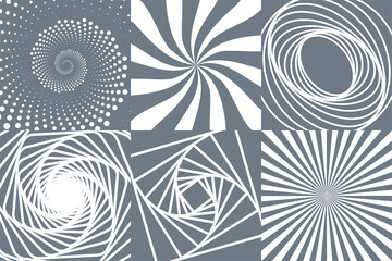 Hypnotic psychedelic spiral background. Vector illustration