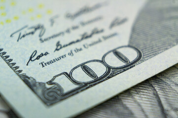 100 one hundred American dollars. U.S. National Bank banknote