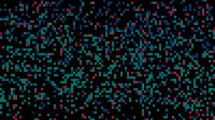 Colored Pixels Dark Close Up Abstract Background