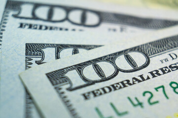 100 one hundred American dollars. U.S. National Bank banknote