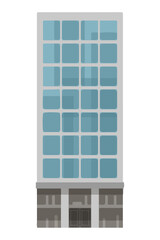 1、2階が店舗のオフィスビルのベクターイラスト