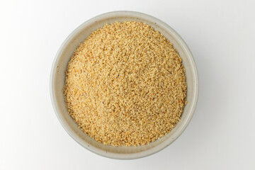 Perilla powder on a white background