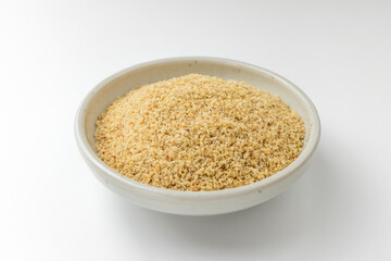 Perilla powder on a white background