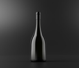 Wine and Glass Bottle Mockup