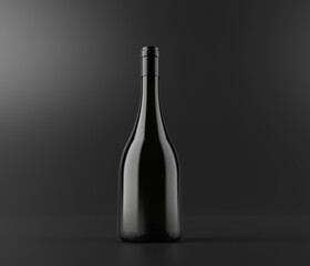 Wine and Glass Bottle Mockup