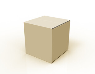 Closed Kraft Box Mockup