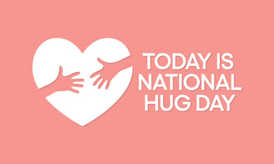 Vector illustration on the theme of National Hugging day observed each year on January 21st.