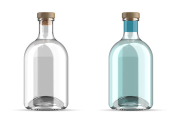 Gin Glass Bottle Mockup