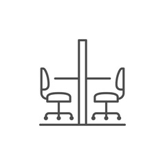 Co-working space line outline icon