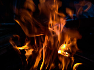 Fototapeta premium he face of the burning, messy flames