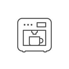 Coffee machine line outline icon