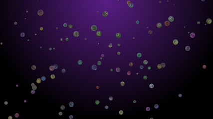 3d rendering of abstract textured neon background with air bubbles inside.