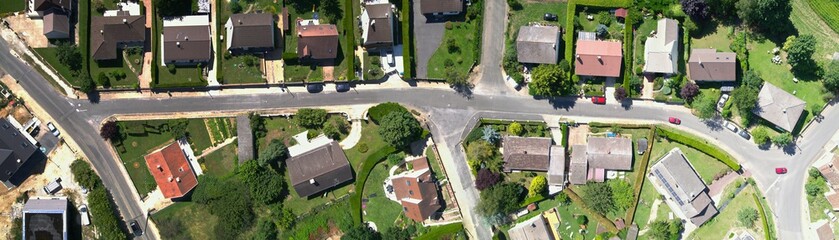 Vue d'une rue en drone