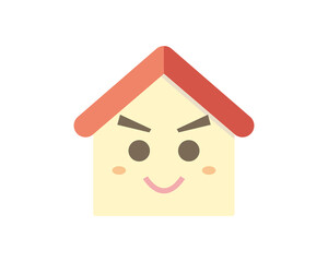 Vector illustration of a house character. House . Home insurance