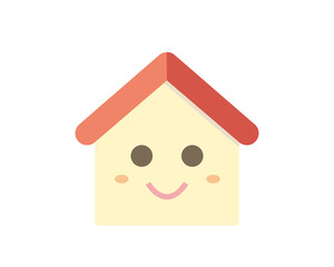 Vector illustration of a house character. House . Home insurance
