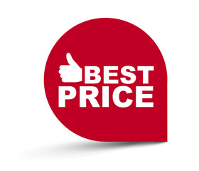 red vector illustration banner best price