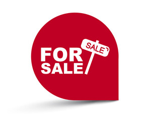 red vector illustration banner for sale