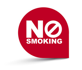 red vector illustration banner no smoking