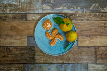 Obraz na płótnie Canvas mandarin fruit natural fres delicious