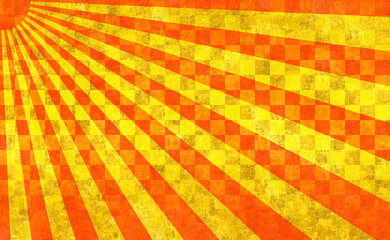 赤の放射線。金色の背景。太陽。古い紙の素材。
Red radiation. Golden...