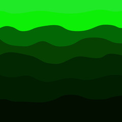 Abstract vector green wavy background