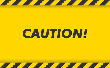 Black and yellow line striped. Caution tape. Blank warning background. Vector illustration