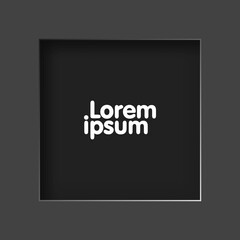 Frame mockup. Vector flat illustrations. Black picture frame for vertical poster or photographs.