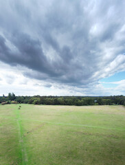 bird eye view of english countryside