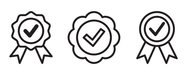 Quality guarantee icon set. Vector graphic illustration. Suitable for website design, logo, app, template, and ui. 