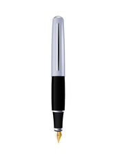 Grey fountain pen. vector illustration